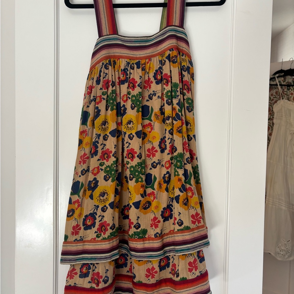 Warm Multicolor Floral Casual Dress